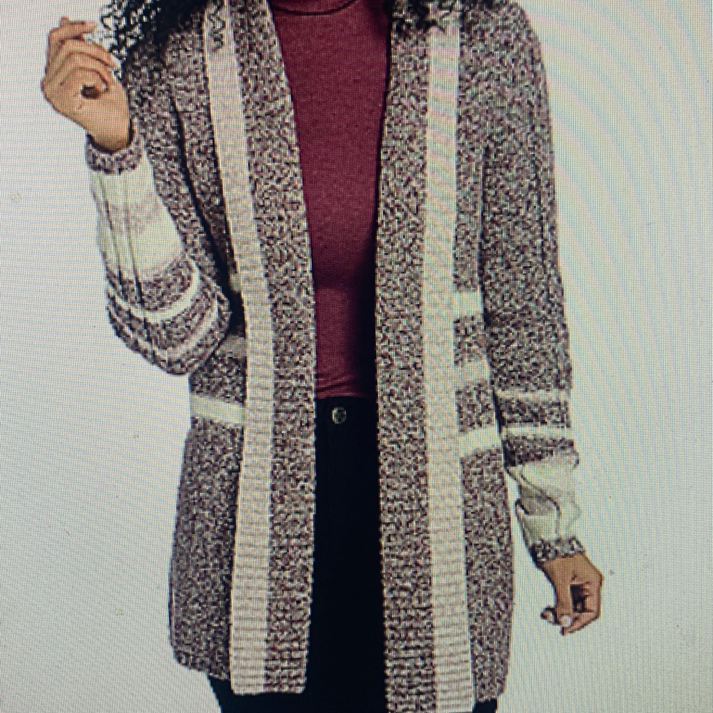 New Eco Friendly Cardigan Sweater Lightweight Tweed Piece Nwt